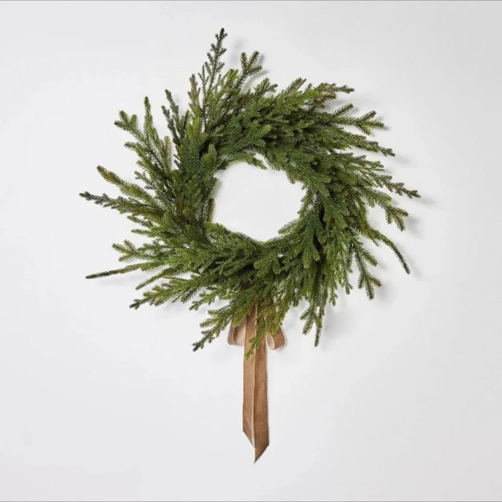 XL Pine Christmas Wreath with Ribbon - Threshold™ designed with Studio McGee